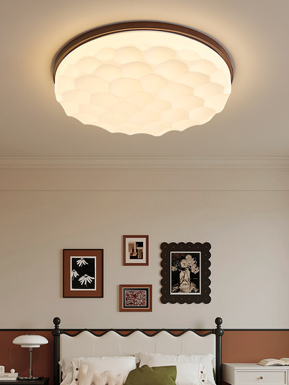 Medieval Style Living Room and Bedroom Led Lights, New Retro Warm and Romantic Textured Ceiling Lights for Master Bedroom, Eye-Protecting Study Room Lights