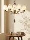 Song-Style Aesthetic All-Copper Chandelier, Living Room Lamp, Zen-Inspired Ambiance, Bedroom, Study, Hall Main Light, Study and Dining Room Chandelier