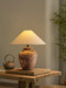 Wabi-Sabi Style Ceramic Jar Table Lamp Led Japanese Zen Style Rustic Style Guesthouse Living Room Study Table Lamp 2025 New Model