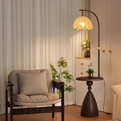 Wabi-Sabi Style Floor Lamp Living Room Sofa Next to Bedroom Bedside Lamp Creative with Coffee Table Medieval Atmosphere Lamp Vertical Table Lamp