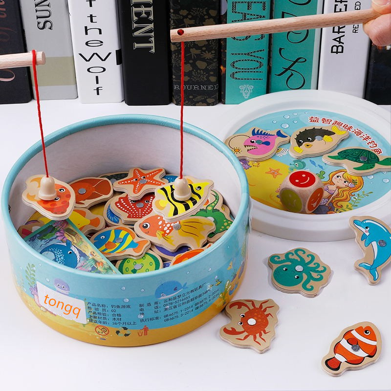 Magnetic Fishing Toy Children Puzzle 1-2-one-3-year-old half baby girl's kindergarten birthday present-Taobao