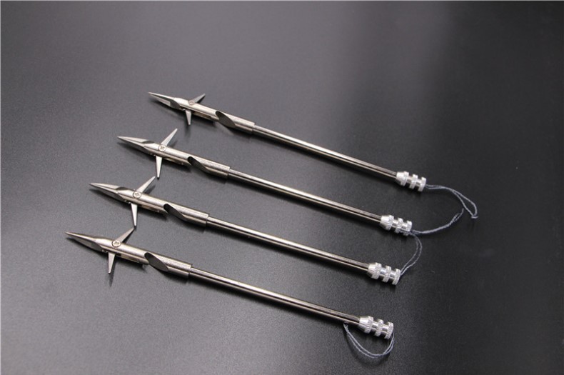 New three-edged flying shark dart Open edge flying shark three-edged fish dart arrow Stainless steel slingshot fishing shot fishing wheel