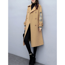 Large size womens wool coat womens 2019 autumn and winter new Korean version loose wool Ni Zi coat fat sister shows thin