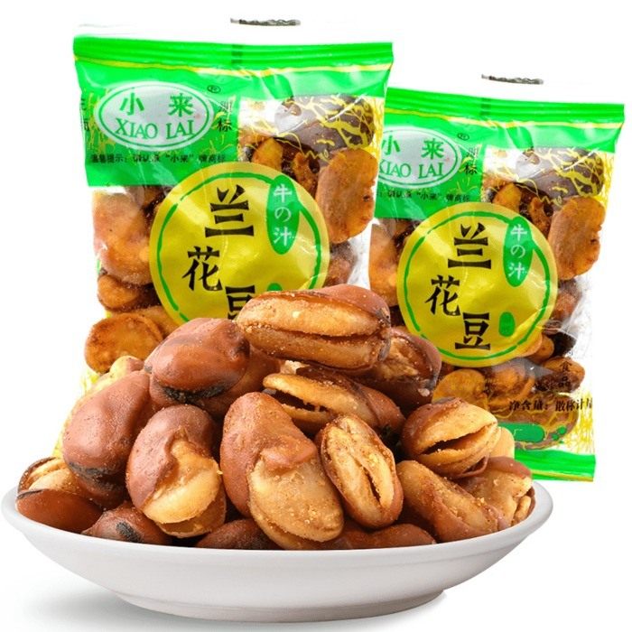 Small to encroachate on the beans Taste Cow Meat Taste Silkworm Bean small packaged fried stock specialite Casual Zero Food Snack