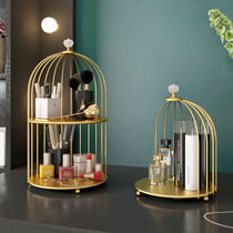 Cosmetics storage box rack wrought iron new European-style lipstick skin care products finishing dresser desktop large capacity