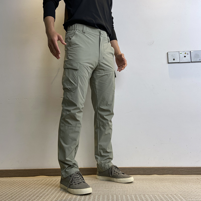 Di Xiang Niao Men's Multi-Pocket Cargo Pants, Slim-Fit Casual Pants, Spring and Summer Trousers 20 ℃ The Above Is Worn.