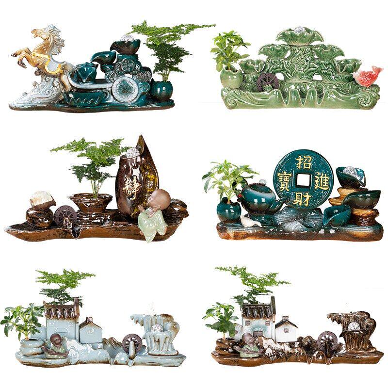 Ceramic Automatic Cycle Flowing Water Fish Tank Fish Basin Filter Indoor Fountain Waterfall VIEW DECORATIONS A PROPERTY SWING PIECE
