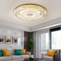 Italian light luxury ceiling lamp large size thin Villa crystal lamp master bedroom new living room main lamp home atmosphere