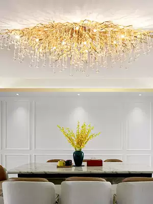 Modern light luxury living room Italian Hall Art luxury rectangular dining room Beauty Salon Bar crystal ceiling lamp
