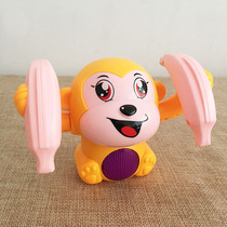 Electric tipping monkey somersault little monkey sound and light tumbling monkey puzzle boy girl toy