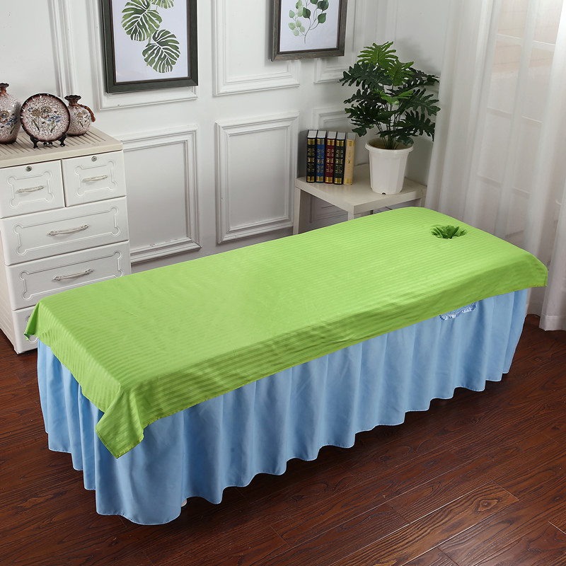 massage tờ Beauty bông với tiệm lỗ massage và câu lạc bộ sức khỏe dành dày bông vải lanh trắng với lỗ - Khăn trải giường bộ ga giường cao cấp