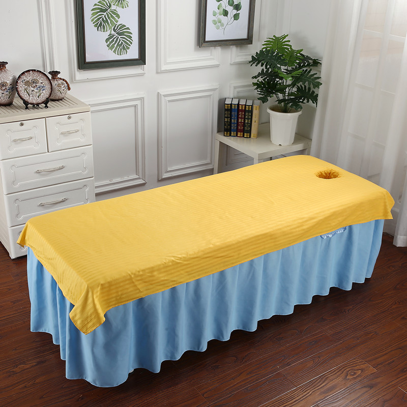massage tờ Beauty bông với tiệm lỗ massage và câu lạc bộ sức khỏe dành dày bông vải lanh trắng với lỗ - Khăn trải giường bộ ga giường cao cấp