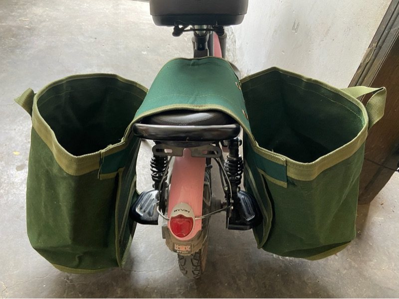 Custom thickened canvas bag Satchel bag carrying bag Motorcycle side bag Send bucket bag bottled water portable bag