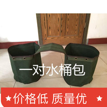 Custom thickened canvas bag Satchel bag carrying bag Motorcycle bicycle side bag Water bucket bag Bottled water carrying bag bag