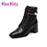 Kiss Kitty Зимние модные короткие сапоги, 2020 года, европейский стиль