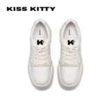 Kisskitty Step Blue Series Маленькая белая туфли женская 2023 весна новая туфли панды толстая повседневная доска