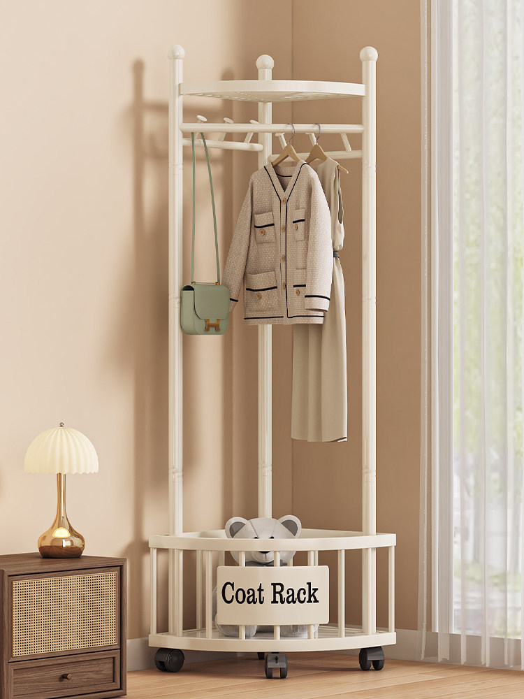 Corner Clothes Rack for Bedroom Use, Wall-Mounted Clothes Hanger, Simple Drying Rack, Light Luxury Coat Rack