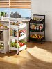 Folding Storage Trolley Kitchen Multi-Functional Storage Rack Floor-Standing Multi-Layer Storage Rack Vegetable Mobile Storage Rack