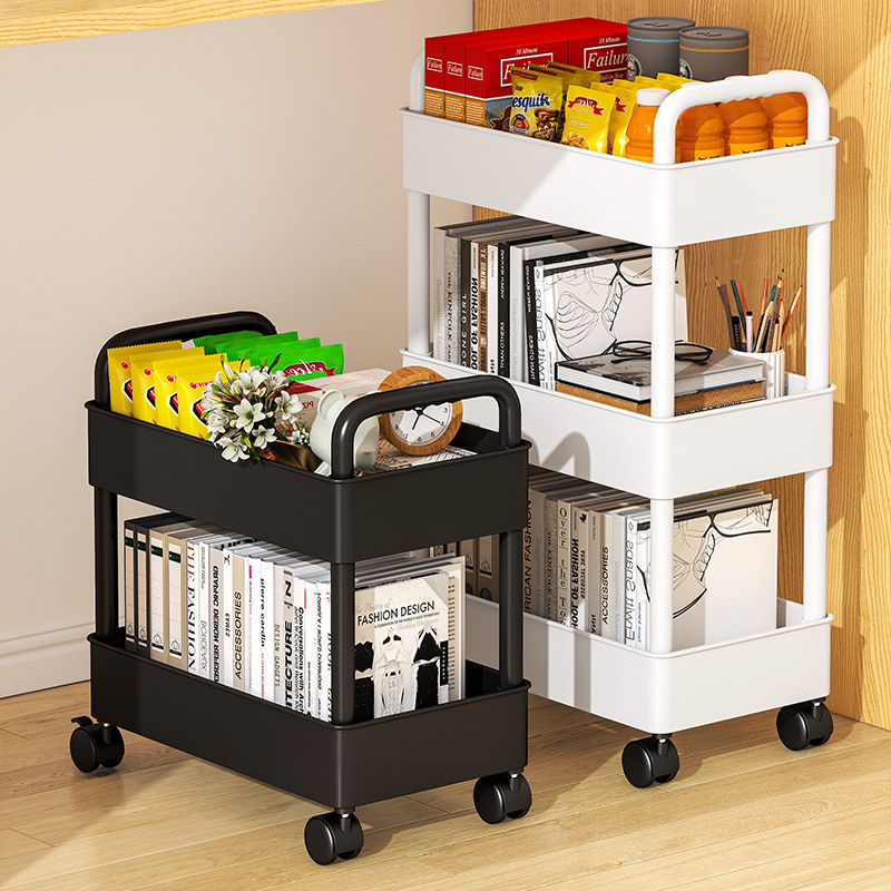 Under-Desk Storage Rack Trolley Floor-Standing Removable Snack Bookshelf Bedroom Desk Multi-Layer Desktop Storage Rack Under-Desk Storage Rack Trolley Floor-Standing Removable Snack Bookshelf Bedroom Desk Multi-Layer Desktop Storage Rack