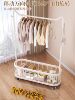 Bedroom Floor-Standing Coat Rack, Household Clothes Rack, Balcony Indoor Clothes Drying Rack, Simple Movable Dormitory Clothes Rack