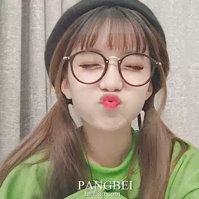 South Korea 2018 small fresh and versatile light net red frame light girl heart glasses can be equipped with myopic glasses female