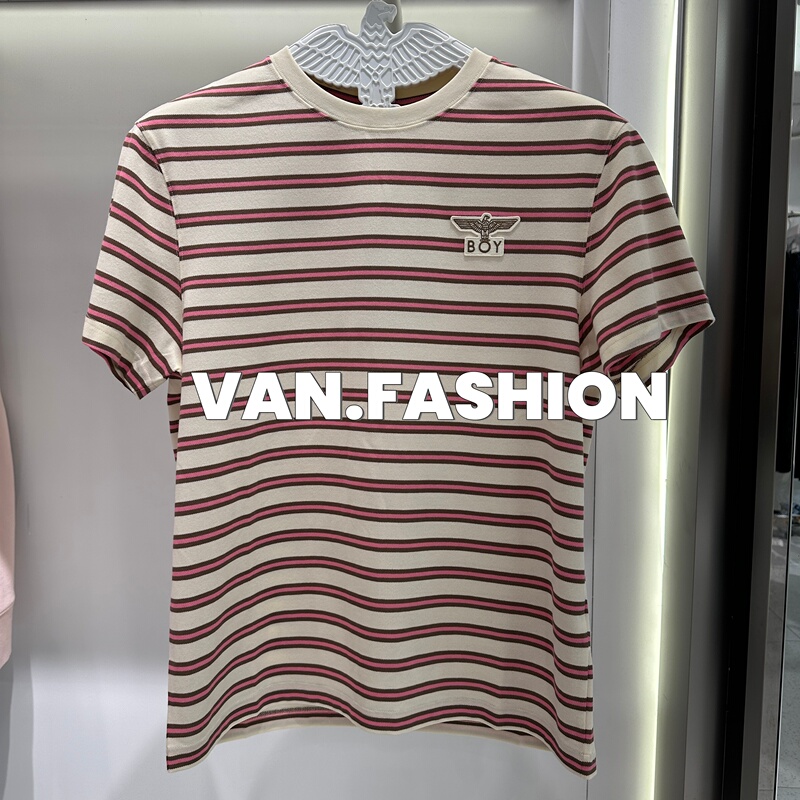 Boy London Official Store Genuine 26 Summer Striped College Style Short-Sleeve T-Shirt B262N0104714 499 Boy London Official Store Genuine 26 Summer Striped College Style Short-Sleeve T-Shirt B262N0104714 499