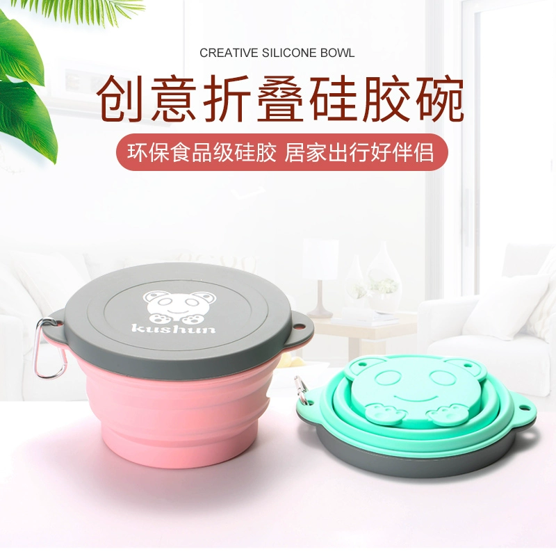 Du lịch silicone gấp bát ngoài trời xách tay Nhật Bản mạng lưới màu đỏ dã ngoại cung cấp thiết yếu có thể thu vào hộp ăn trưa bộ đồ ăn đầy đủ - Hộp cơm điện sưởi ấm