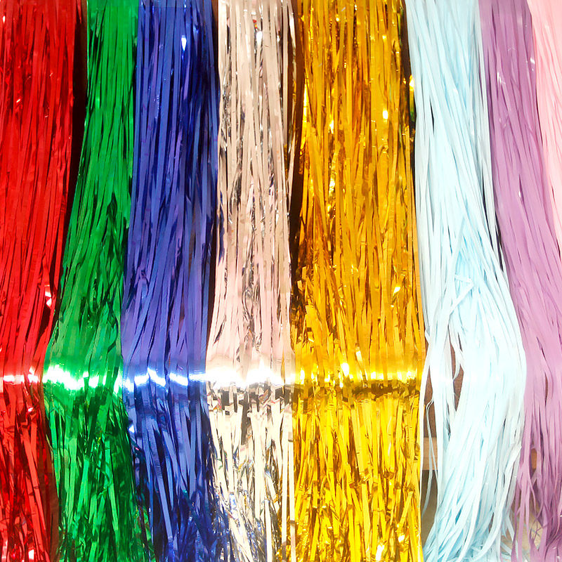 Macaron Rain Silk Curtains Children Birthday Arrangement Party Decorations Wedding wedding Lachflowers Ribbon Background Wall Decoration