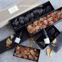 Spot MAD ET LEN aromatherapy iron cans hot stamping square rectangular volcanic rock amber stone SF