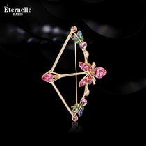 French Eternelle original design Cupids arrow brooch high-end fashion accessories coat collar corsage