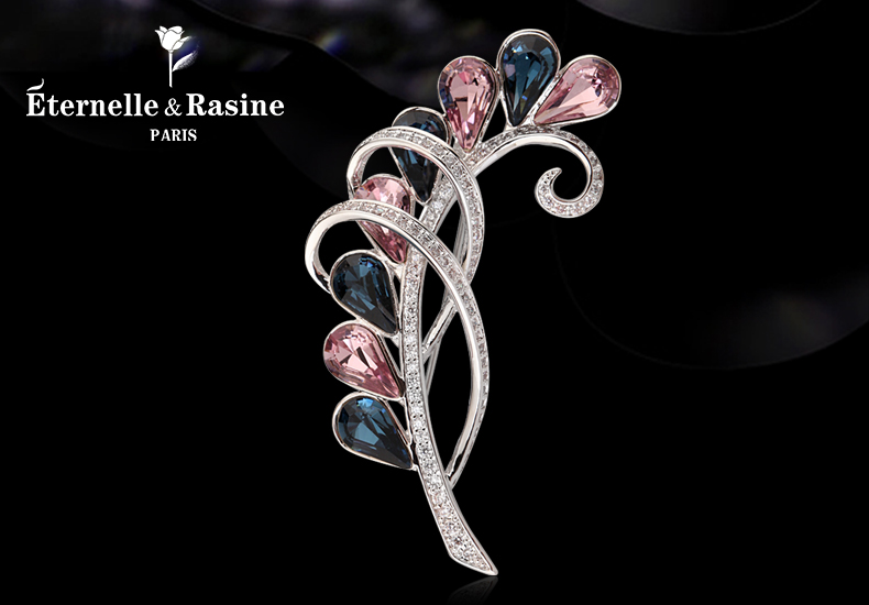 Broche femme ETERNELLE en cristal autrichien - Ref 1178430 Image 12