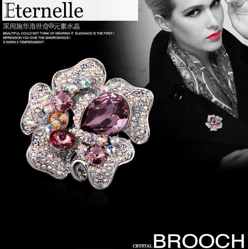 Broche femme ETERNELLE en cristal autrichien - Ref 1172055 Image 9