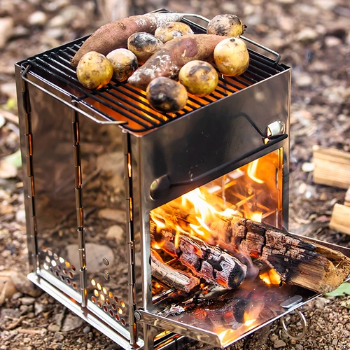 Открытая гриль для барбекю из нержавеющей стали складной пожарной платформы барбекю для печи.