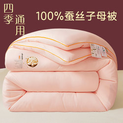 Handmade Silk Quilt, Mulberry Silk Mother-Daughter Quilt, Two-In-One Zipper Style, Spring and Autumn Quilt, Thickened Winter Quilt Core, Suitable for All Seasons