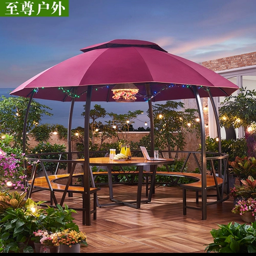 Открытая беседка палатка палатка Tenton Iron Casual Pavilion Villa Garden Garden Garden Farm Music Tea Pavilion