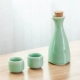 Rượu vang celadon Nhật Bản và Trung Quốc bộ 3 rượu vang trắng rượu sake bình rượu cổ nhà rượu vang vàng - Rượu vang