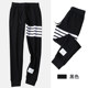 Tb pants ຜູ້ຊາຍກິລາບາດເຈັບແລະ trousers ຄລາສສິກສີ່ stripes ວ່າງຝ້າຍ drawstring leggings sweatpants ພາກຮຽນ spring ແລະດູໃບໄມ້ລົ່ນ