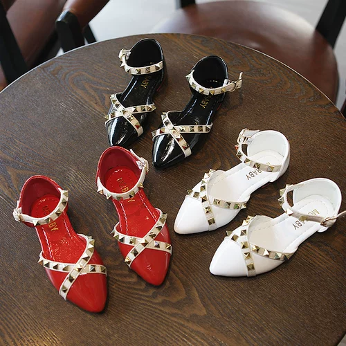 Осенние детские туфли, наряд маленькой принцессы для кожаной обуви с заостренным носом, 2023, в корейском стиле, в западном стиле