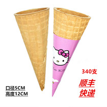 Original Taste Flat Ice Cream Egg Drum Crispy Sweet Drum Ice Cream Waffle Egg Rolls Commercial 23-degree Thick Egg 340