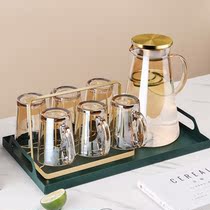 Advanced feel value Nordic ins Wind Japanese light luxury summer home living room creative tea kettle glass cup set