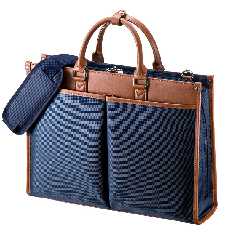 Japanese Sanwa Waterproof Business Laptop Bag 15.6 Inch Men's Shoulder Bag Women's Work Notebook Tote Large Opening Commuter Briefcase Document Bag Japanese Style Tote Office Bag Elegant and Simple