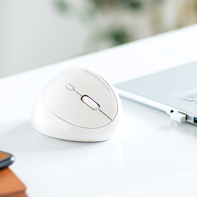 Japan SANWA Wireless sliding mouse ergonomics male office female Bluetooth sliding mouse vertical grip desktop laptop to apply Apple Huawei Lenovo Dell Xiaomi HP Lenovo ipad tablet