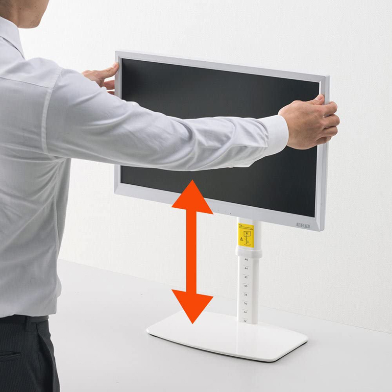 Japanese Sanwa Monitor Riser, Steel Mechanical Arm Computer Stand, Screen Lift and Rotation Support Base, Floating Bracket, Desk Telescopic Extension Column, Universal No-Drill 10-Level Adjustment