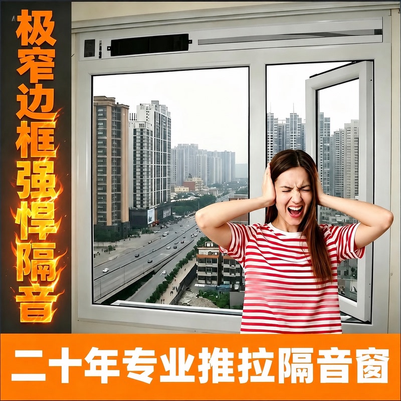 Window Soundproof Push-Pull Soundproof Window Free of Disassembly Original Window High-Speed Road Called Sound Subway Noise Soundproof Artifact