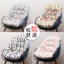 Rattan chair cushion backrest integrated with waist chair cushion chair cushion office for long sitting mat fart cushion winter thickening