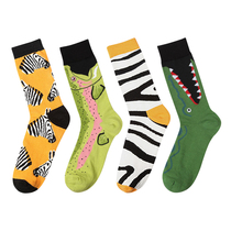 ins socks female tide crocodile socks male stockings Korean version of college style funny cotton socks