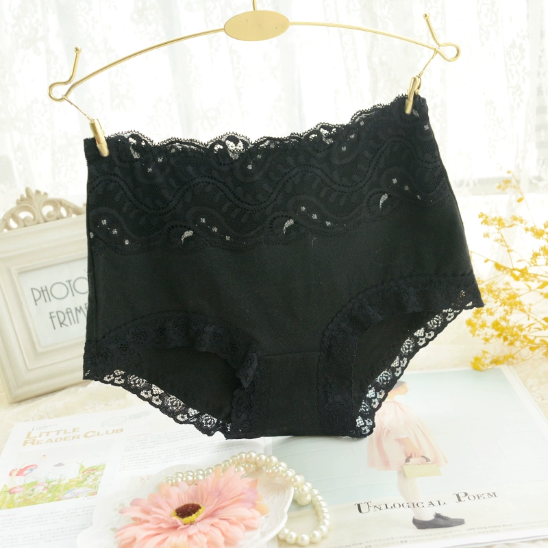 Boutique Deanfun Butterfly Ann Quần rắn màu Tummy Hip Push Cotton Mid-eo Eo cao Boxer 4 Hộp quà