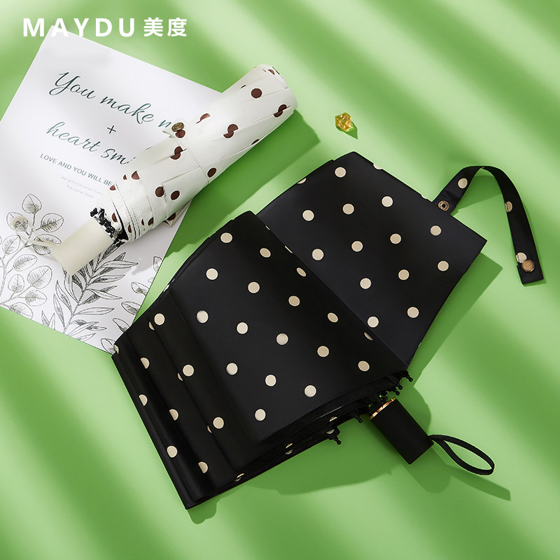 Beauty Polo Dot Sun Umbrella Ultra Light Female Sun Sun Protection Ultraviolet women's sun umbrella clear and rain dual-use umbrella 