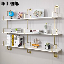 Wall Shelves Wall-mounted Living-room Wall Containing Shelf Multilayer Bearing Gravity Strong Iron Art Shelve Lined Partitions