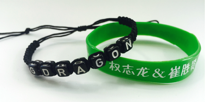 Wang Junkai với những lá thư tfboys bao quanh Wang Yuan EXO vòng tay nam và nữ GD đôi dây thừng tùy chỉnh vòng tay trơn vàng 18k